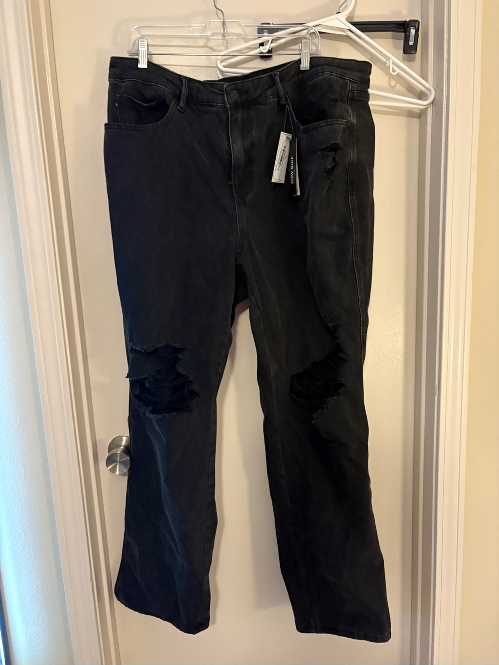 Judy Blue Black Distressed Flare Jeans 90’s straight size 22 plus size new nwt